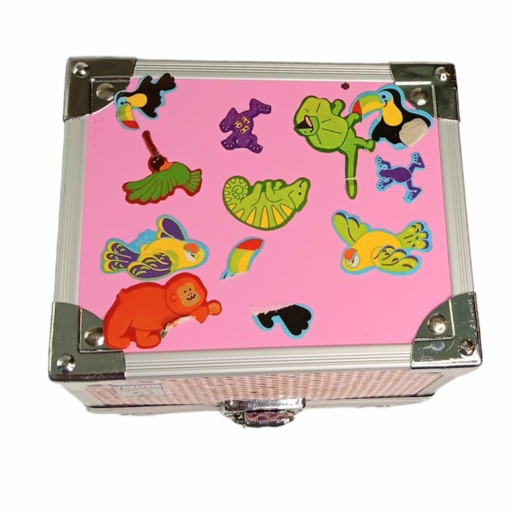 Caboodles Pink Sequin Mini Makeup Case Organizer 2012 Approximately 5" x 5" - Picture 11 of 11